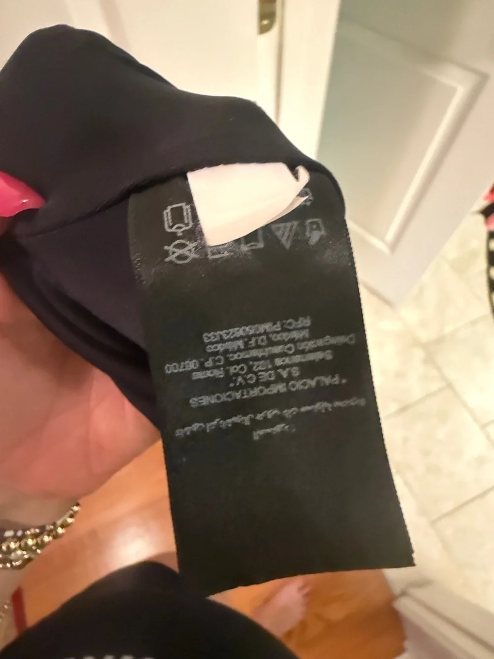 bebe Black Midi Dress with Hot Pink Straps - Picture 4 of 6